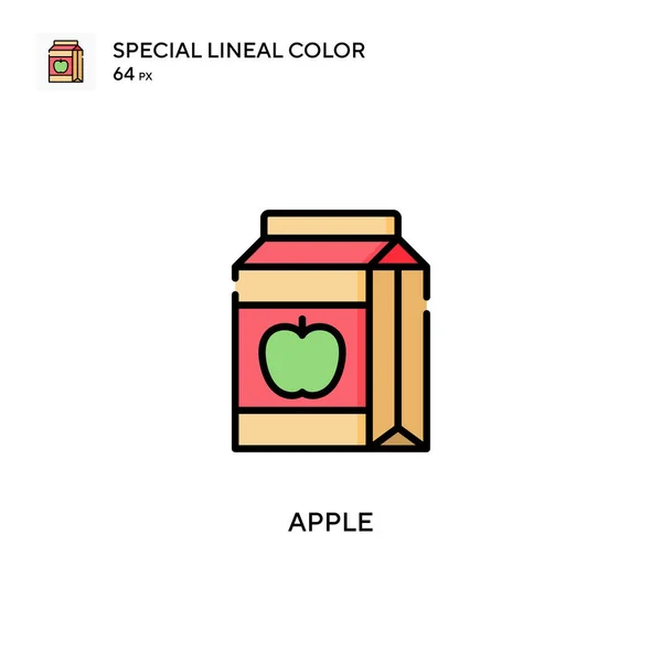 Apple Specjalna Ikona Wektora Koloru Linii Ilustracja Szablonu Projektu Symbolu — Wektor stockowy