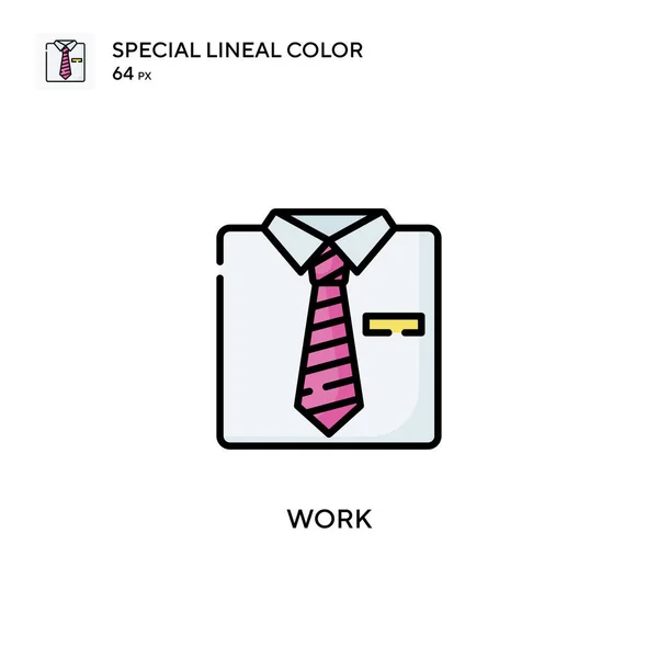 Praca Specjalna Ikona Wektora Koloru Linii Ilustracja Szablonu Projektu Symbolu — Wektor stockowy