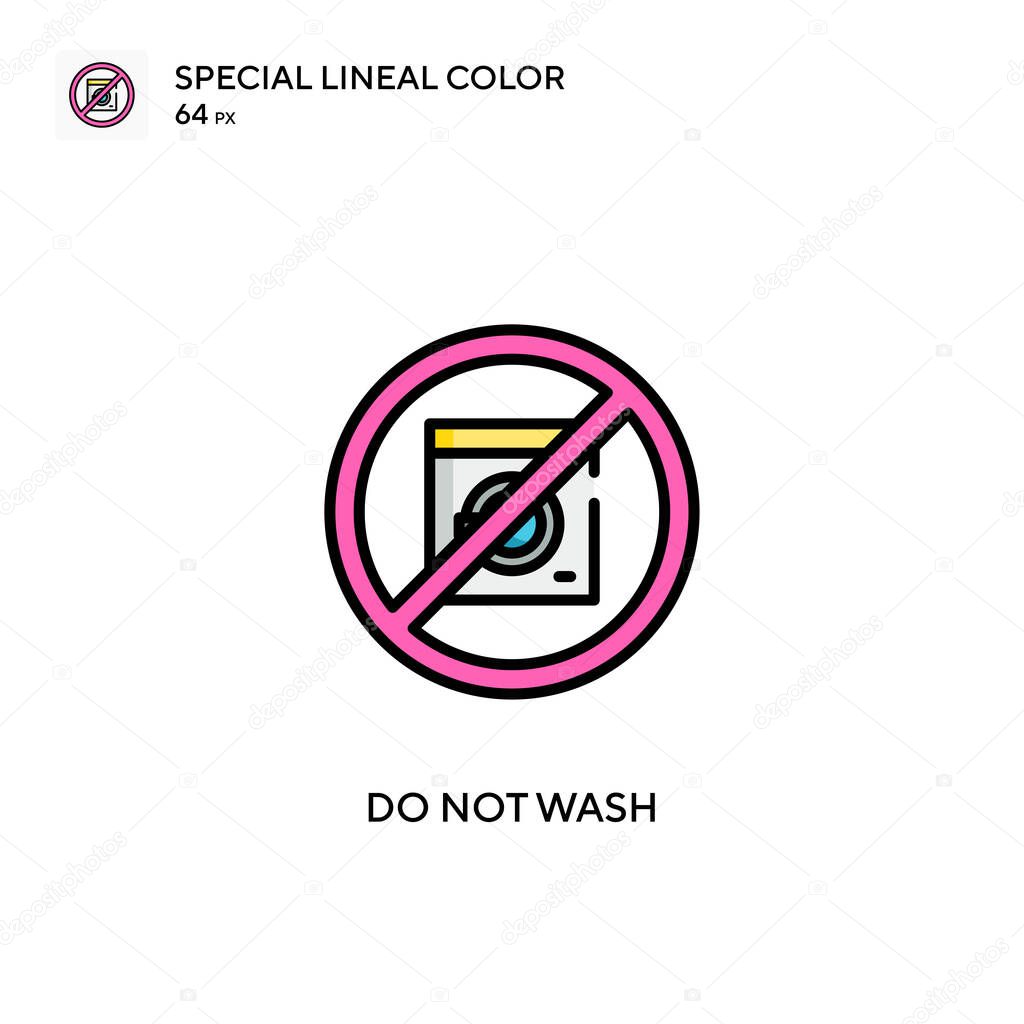 Do not wash Special lineal color vector icon. Illustration symbol design template for web mobile UI element.