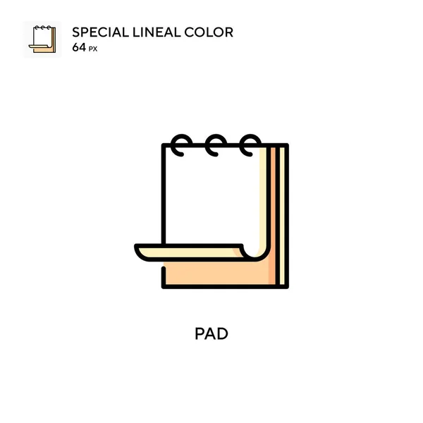 Pad Special Linjal Färg Vektor Ikon Illustration Symbol Design Mall — Stock vektor