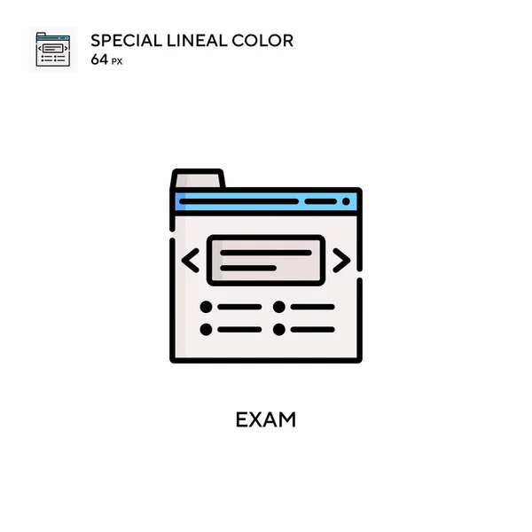 Exam Special Lineal Color Vector Icon 디자인 모바일 — 스톡 벡터