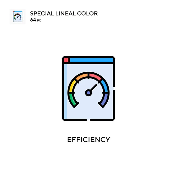 Efficienza Speciale Icona Vettoriale Colore Lineare Modello Disegno Simbolo Illustrazione — Vettoriale Stock