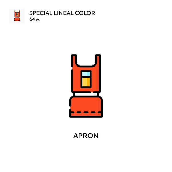 Apron Special Lineal Color Vector Icon Illustration Symbol Design Template — Stock Vector