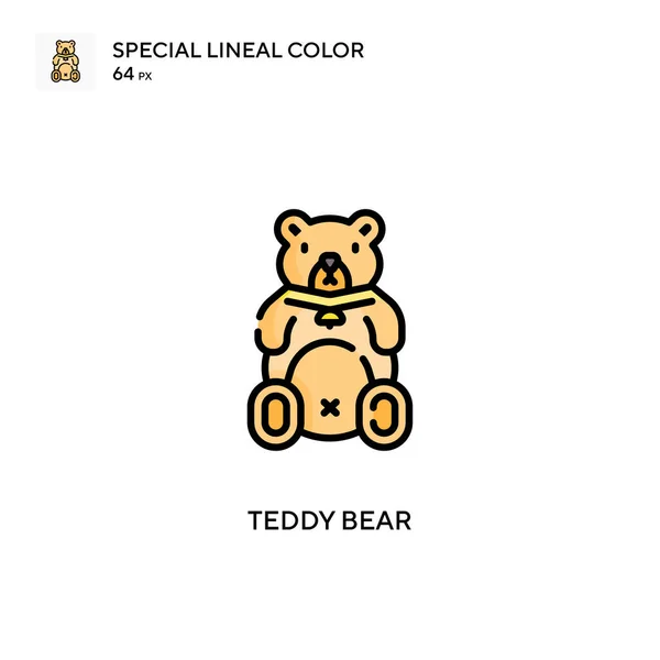 Teddybär Spezielles Lineares Farbvektorsymbol Illustration Symbol Design Vorlage Für Web — Stockvektor