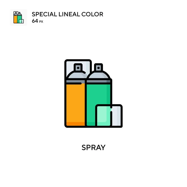 Spray Icono Especial Vector Color Lineal Plantilla Diseño Símbolo Ilustración — Vector de stock