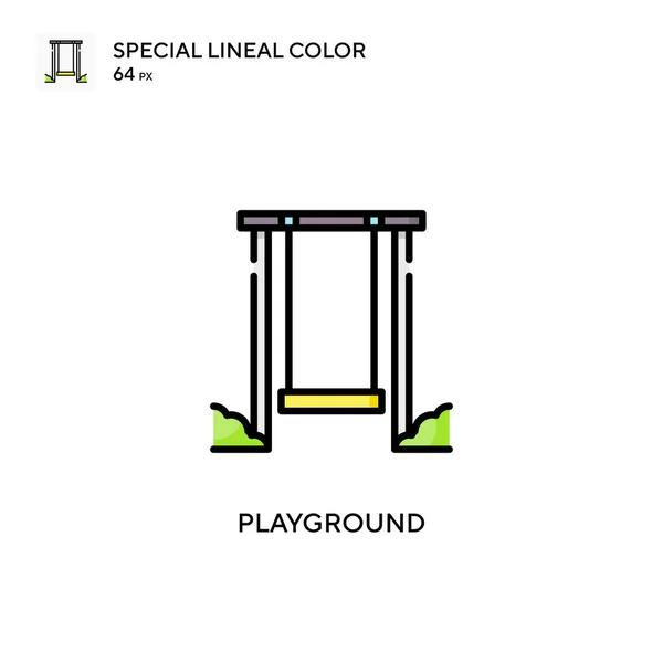 Playground Ícone Vetorial Cores Linear Especial Modelo Design Símbolo Ilustração —  Vetores de Stock