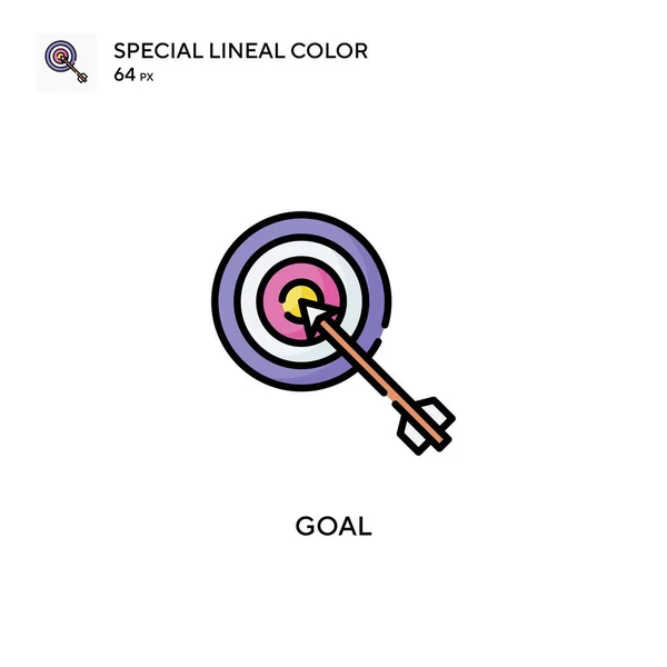 Goal Special Lineal Color Vector Icon 디자인 모바일 — 스톡 벡터