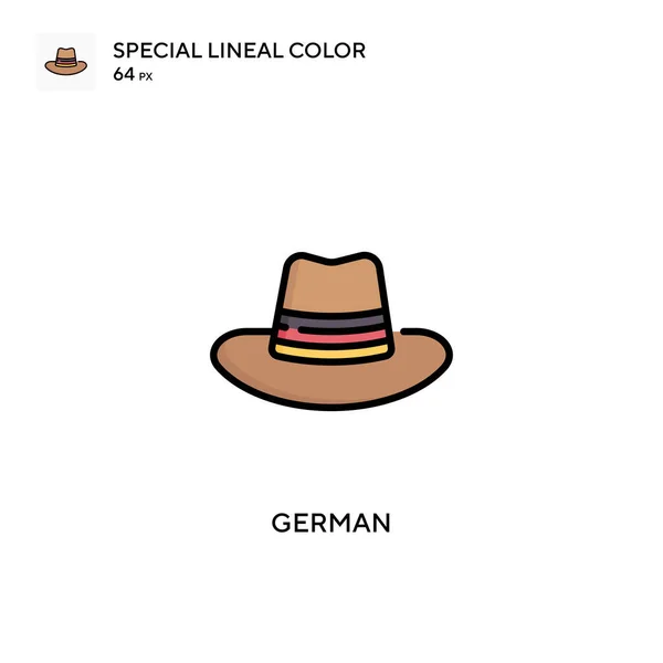 Deutsch Spezielles Lineares Farbvektorsymbol Illustration Symbol Design Vorlage Für Web — Stockvektor