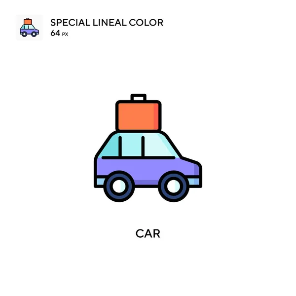 Car Special Lineal Color Vector Icon Illustration Symbol Design Template — Stock Vector