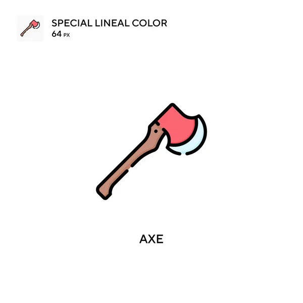 Axe Ícone Vetorial Cor Linear Especial Modelo Design Símbolo Ilustração —  Vetores de Stock