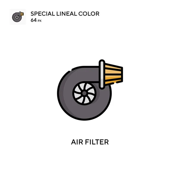 空气过滤器特殊线形彩色矢量图标 Web移动Ui元素的说明性符号设计模板 — 图库矢量图片