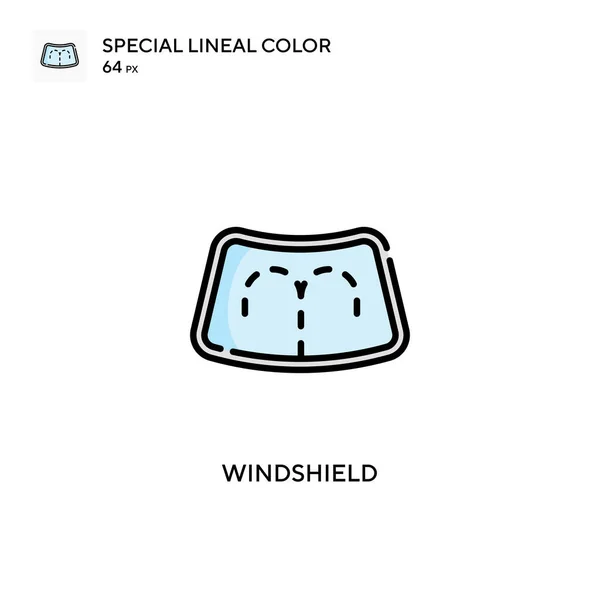 Windshield Special Lineal Color Vector Icon Illustration Symbol Design Template — Stock Vector