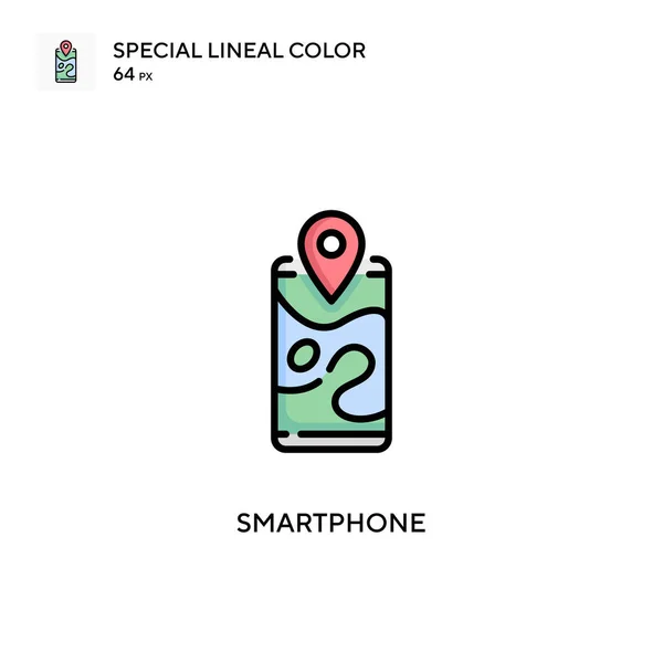 Smartphone Ícone Vetorial Cor Linear Especial Modelo Design Símbolo Ilustração — Vetor de Stock