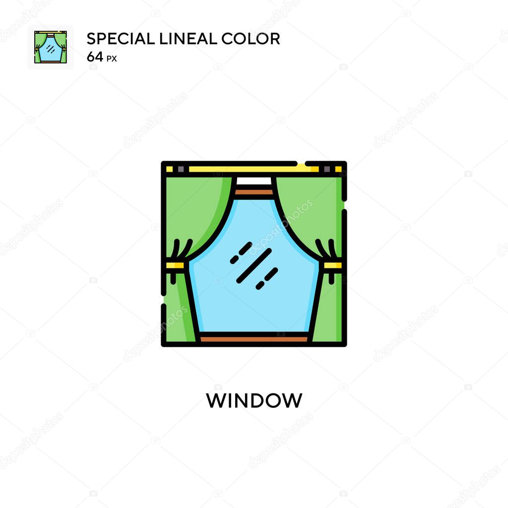 Window Special lineal color vector icon. Illustration symbol design template for web mobile UI element.