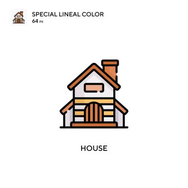 House Special Lineal renk vektör simgesi. Web mobil UI ögesi için resimleme sembolü tasarım şablonu.