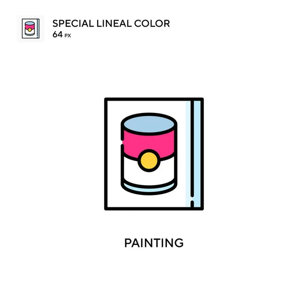 Pintura Icono Especial Vector Color Lineal Plantilla Diseño Símbolo Ilustración — Vector de stock