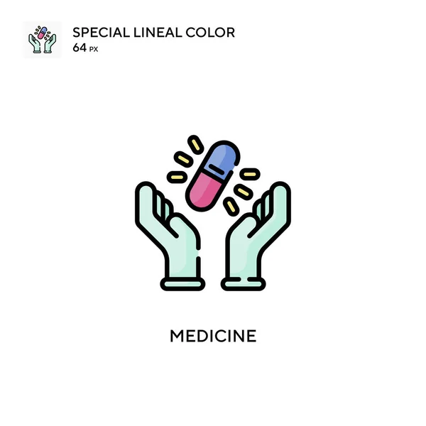 Medicine Special Lineal Color Vector Icon Illustration Symbol Design Template — Stock Vector