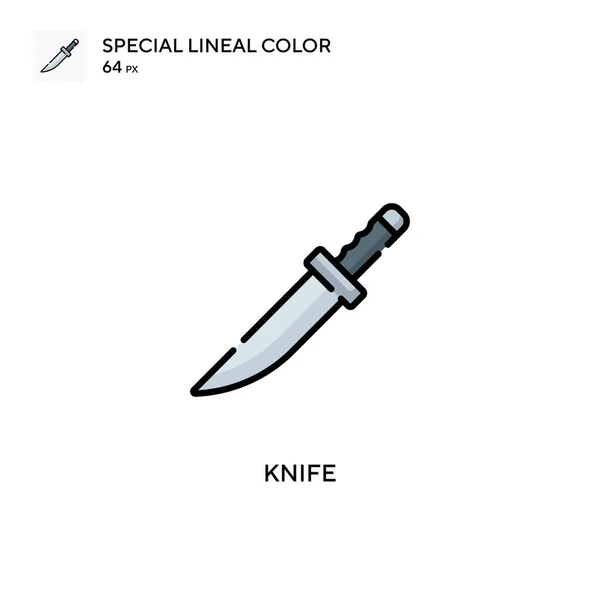 Knife Special Lineal Color Vector Icon 디자인 모바일 — 스톡 벡터