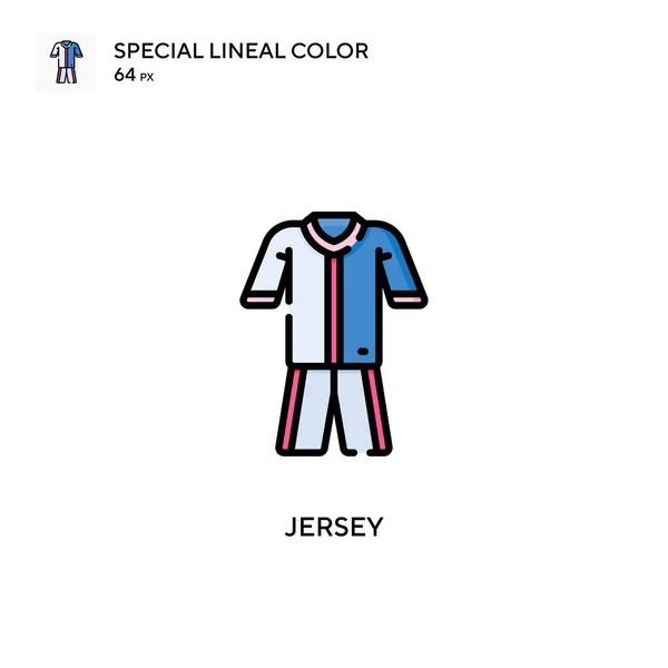 Jersey Ícone Vetorial Cor Linear Especial Modelo Design Símbolo Ilustração — Vetor de Stock