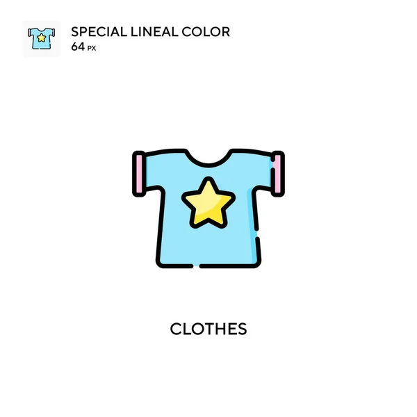 Ropa Icono Especial Vector Color Lineal Plantilla Diseño Símbolo Ilustración — Vector de stock