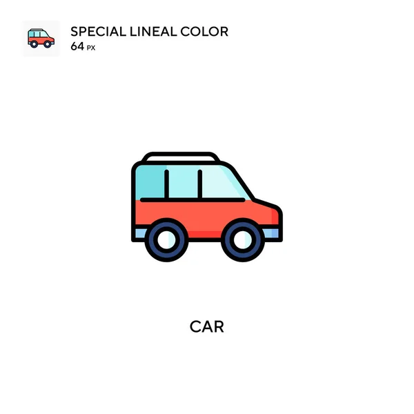 Автомобиль Специальный Линейный Вектор Цвета Значок Шаблон Оформления Символов Иллюстрации — стоковый вектор
