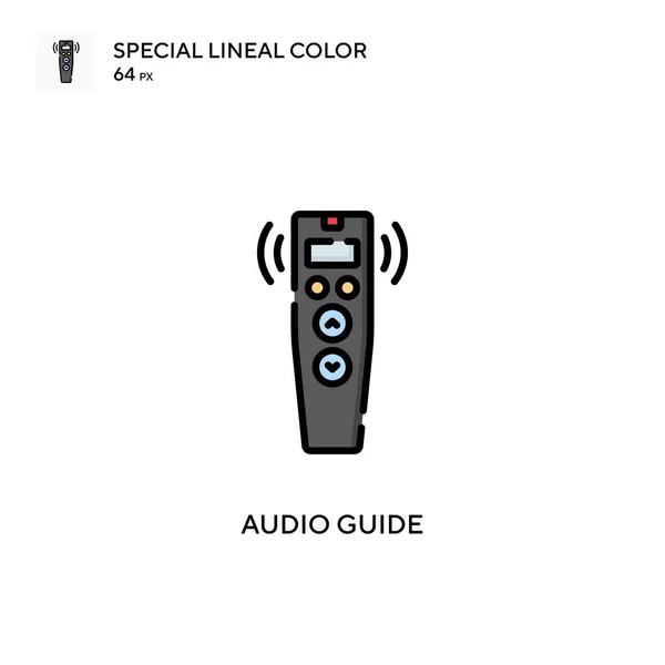 Ακουστικός Οδηγός Ειδικό Εικονίδιο Διάνυσμα Χρώματος Lineal Πρότυπο Σχεδίασης Συμβόλων — Διανυσματικό Αρχείο