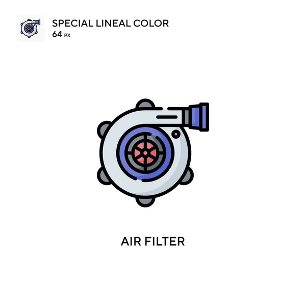 Air Filter Special Lineal Color Vector Icon Illustration Symbol Design — Stock Vector