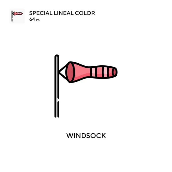 Windsock特殊線型カラーベクトルアイコン WebモバイルUi要素のイラストシンボルデザインテンプレート — ストックベクタ