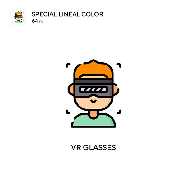 Γυαλιά Ειδική Lineal Χρώμα Διάνυσμα Εικονίδιο Πρότυπο Σχεδίασης Συμβόλων Εικονογράφησης — Διανυσματικό Αρχείο