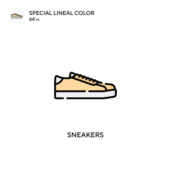 Sneakers Special Lineal Color Vector Icon Illustration Symbol Design Template — Stock Vector