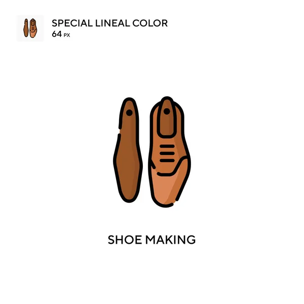 Shoe Making Special Lineal Color Vector Icon Illustration Symbol Design — Stock Vector