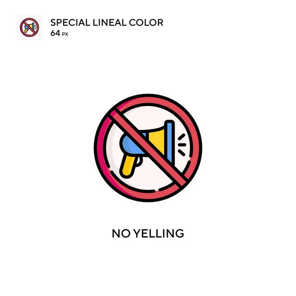 Inget Skrikande Speciell Linjal Färg Vektor Ikon Illustration Symbol Design — Stock vektor
