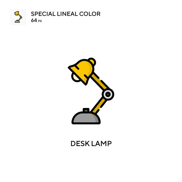Desk Lamp Special Lineal Color Vector Icon 디자인 모바일 — 스톡 벡터