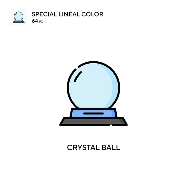 Bola Cristal Icono Especial Vector Color Lineal Plantilla Diseño Símbolo — Archivo Imágenes Vectoriales