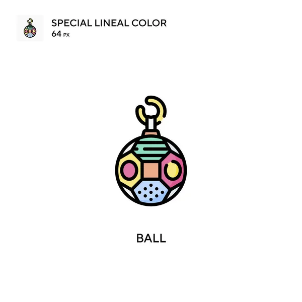 Bal Speciale Lijnkleur Vector Pictogram Illustratie Symbool Ontwerp Sjabloon Voor — Stockvector