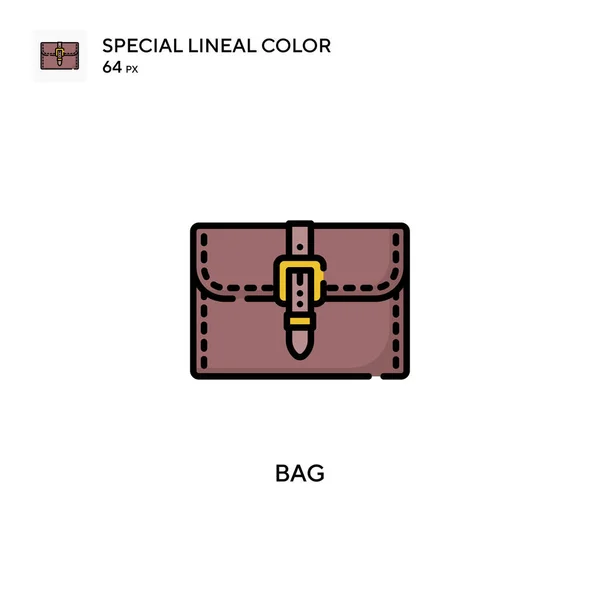 Bag Special Linjal Färg Vektor Ikon Illustration Symbol Design Mall — Stock vektor