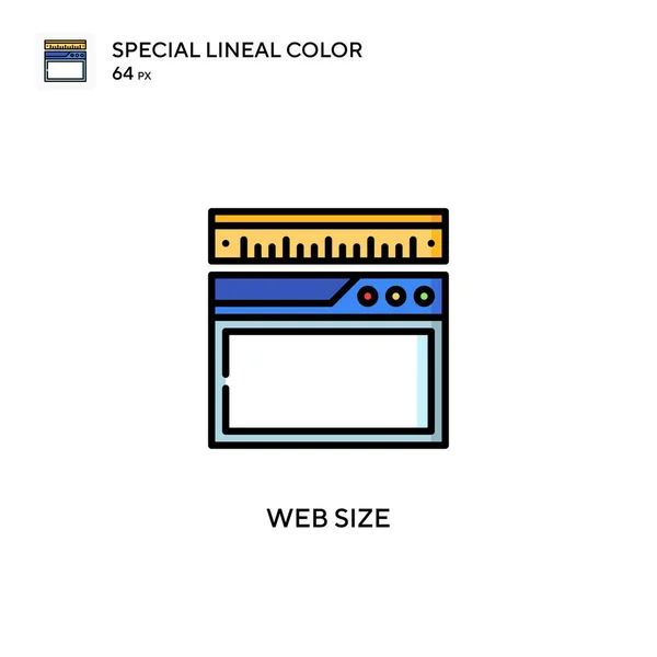 Tamanho Web Ícone Vetorial Cor Linear Especial Modelo Design Símbolo — Vetor de Stock