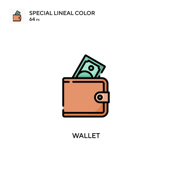 Ikon Vektor Warna Lineal Spesial Dompet Templat Desain Simbol Ilustrasi - Stok Vektor