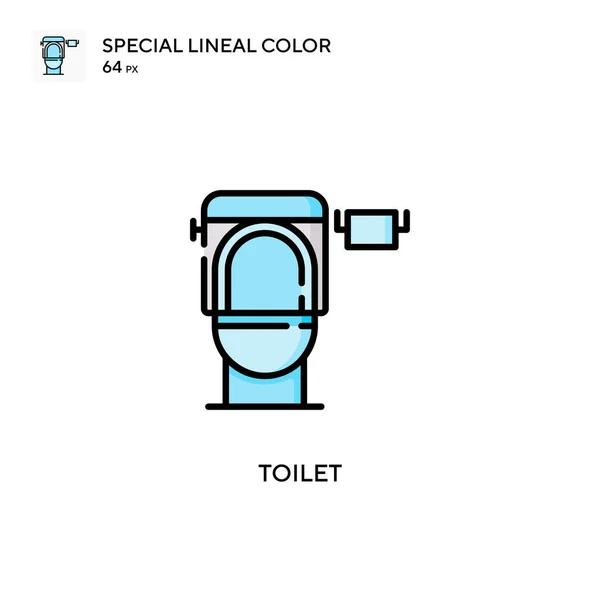 Toaleta Speciální Lineární Barevný Vektor Ikony Šablona Návrhu Symbolu Ilustrace — Stockový vektor