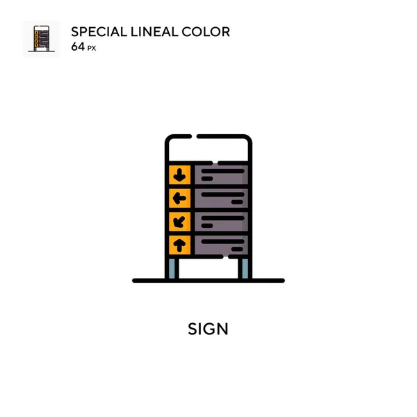 Sign Special Lineal Color Vector Icon Illustration Symbol Design Template — Stock Vector