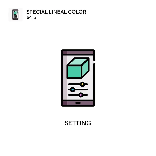 Het Instellen Van Speciale Lijnkleur Vector Pictogram Illustratie Symbool Ontwerp — Stockvector