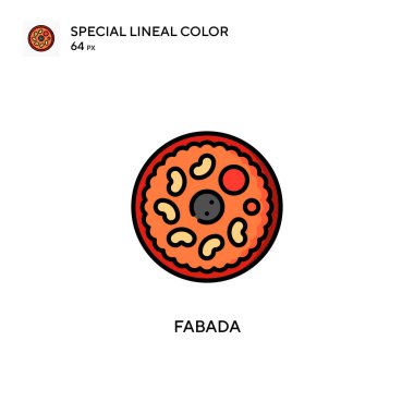 Fabada Özel Doğrusal Renk Vektörü simgesi. Web mobil UI ögesi için resimleme sembolü tasarım şablonu.