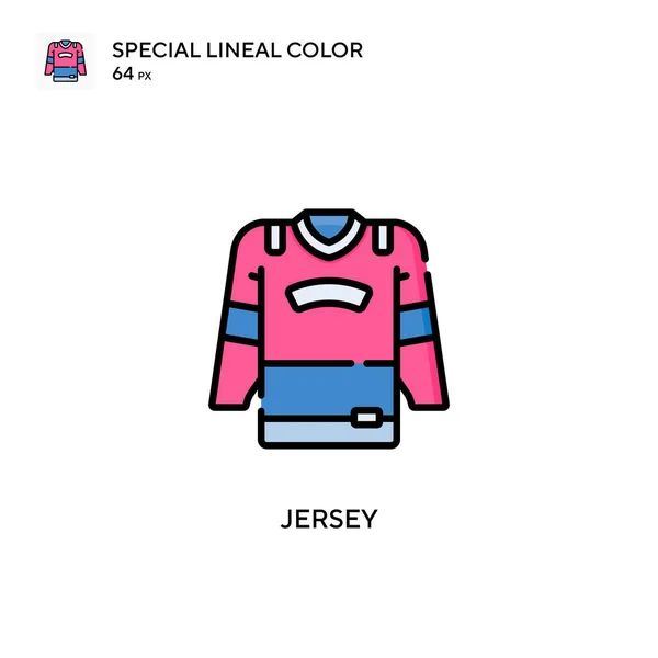 Jersey Especial Icono Vector Color Lineal Plantilla Diseño Símbolo Ilustración — Archivo Imágenes Vectoriales