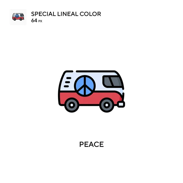Peace Special Lineal Color Vector Icon 디자인 모바일 — 스톡 벡터