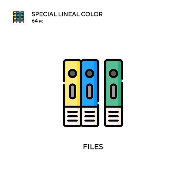 File Speciale Icona Vettoriale Colori Lineari Modello Disegno Simbolo Illustrazione — Vettoriale Stock