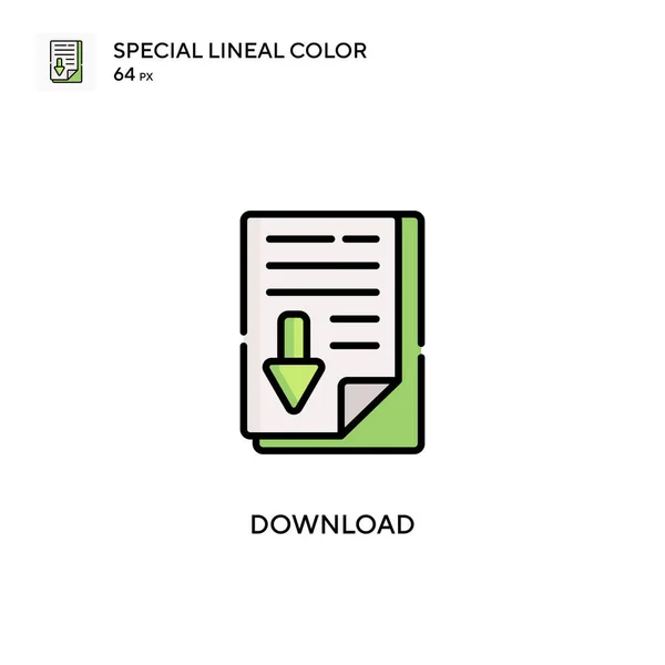 Hämta Speciell Linjal Färg Vektor Ikon Illustration Symbol Design Mall — Stock vektor