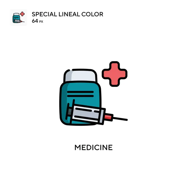 Medicina Icono Especial Vector Color Lineal Plantilla Diseño Símbolo Ilustración — Vector de stock