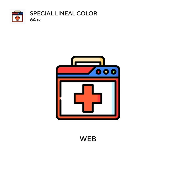 Web Especial Icono Vector Color Lineal Plantilla Diseño Símbolo Ilustración — Vector de stock