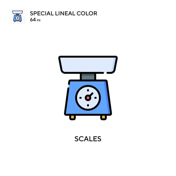 Escalas Ícone Vetorial Cores Linear Especial Modelo Design Símbolo Ilustração — Vetor de Stock
