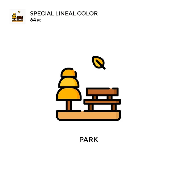 Park Speciale Lijnkleur Vector Icoon Illustratie Symbool Ontwerp Sjabloon Voor — Stockvector
